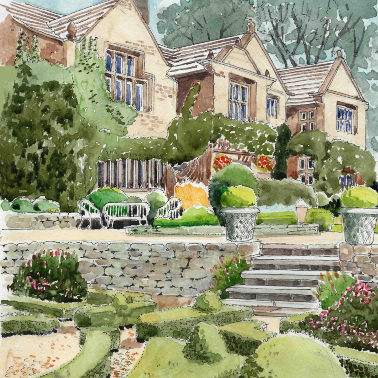 Terry McAllister "Holdsworth House and Garden"