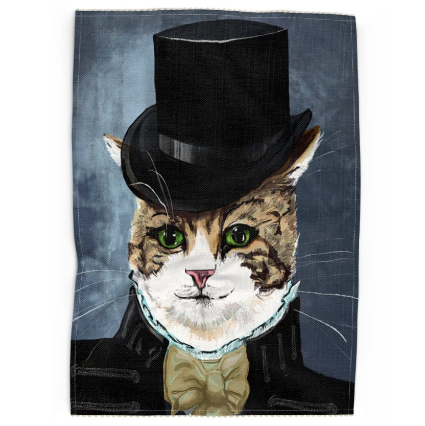 Gentleman Cat - Tea Towel